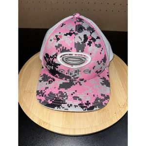 Elite‎ Pink Camo Fitted Cap Pacific Headwear Size S/M Mesh Back